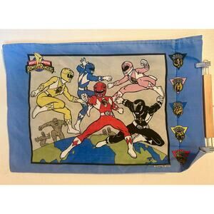 Vintage 1994 Mighty Morphin Power Rangers Pillow Case